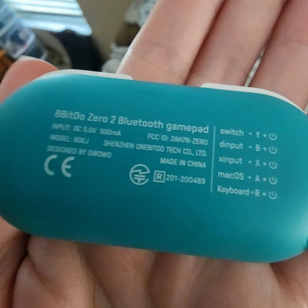 8bitdo Zero 2 Turquoise Game Controller